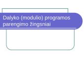 Dalyko (modulio) programos parengimo žingsniai