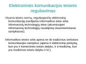 Elektroninės komunikacijos (elektroninių ryšių) teisinis reguliavimas 2 puslapis