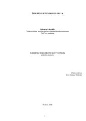 Juridinių dokumentų raštvedyba (Praktikos ataskaita - UAB „Apsaugos komanda“)