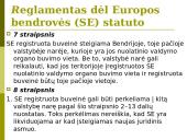 Europos bendrovės. Europos ekonominių interesų grupės. Įmonių teisė 6 puslapis