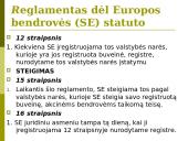 Europos bendrovės. Europos ekonominių interesų grupės. Įmonių teisė 9 puslapis