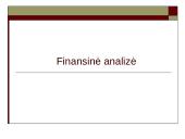 Finansinė analizė ir sintezė