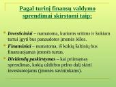 Finansų valdymo turinys. Įmonės finansų valdymo organizacinė struktūra 11 puslapis