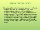 Finansų valdymo turinys. Įmonės finansų valdymo organizacinė struktūra 4 puslapis