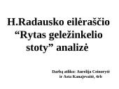 H. Radausko eilėraščio “Rytas geležinkelio stoty” analizė