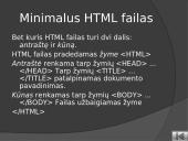 HTML (Hypertext markup language) pradžiamokslis 4 puslapis