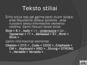HTML (Hypertext markup language) pradžiamokslis 6 puslapis