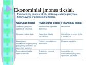 Įmonės tikslai. Vyraujančio tikslo apibūdinimas 7 puslapis