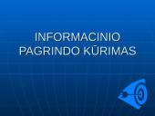 Informacinio pagrindo kūrimas