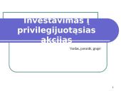 Investavimas į privilegijuotąsias akcijas