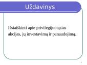 Investavimas į privilegijuotąsias akcijas 3 puslapis