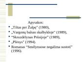 Juozas Aputis, jo ﻿pagrindiniai kūriniai 2 puslapis