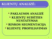 Klientų ir rinkos analizė 2 puslapis