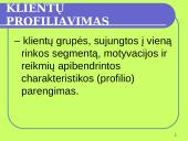 Klientų ir rinkos analizė 18 puslapis