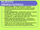 Klientų ir rinkos analizė 19 puslapis