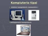 Kompiuteris, jo tipai bei sandara 5 puslapis