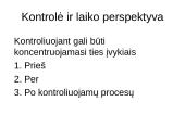 Kontrolė kaip sistemingas procesas 11 puslapis