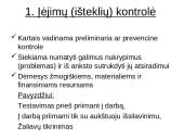 Kontrolė kaip sistemingas procesas 14 puslapis