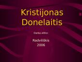 Kristijonas Donelaitis - biografija, kūryba, kontekstai