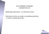 Kultūrinio turizmo tikslinė rinka 8 puslapis
