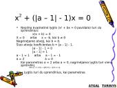 Kvadratinės lygtys su parametrais 12 puslapis
