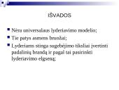 Lyderio įtaka komandinio darbo efektyvumui 14 puslapis