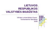 Lietuvos Respublikos (LR) valstybės biudžetas 14 puslapis