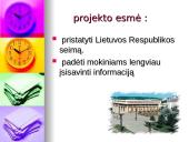 Lietuvos Respublikos Seimas ir jo apžvalga 2 puslapis