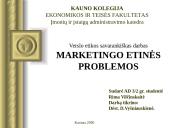 Marketingo etinės problemos