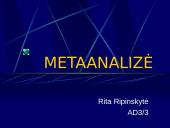 Metaanalizė
