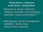 Mokslinio valdymo mokykla: F. Taylor vadybos principai 11 puslapis