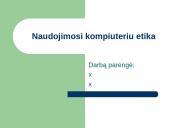 Naudojimosi kompiuteriu etika ir etiketas