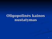 Oligopolinės kainos nustatymas