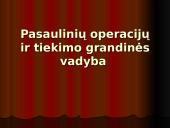 Pasaulinių operacijų ir tiekimo grandinės vadyba