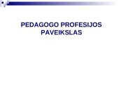 Pedagogo profesijos paveikslas