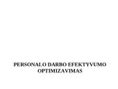 Personalo darbo efektyvumo optimizavimas