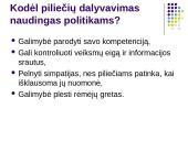 Piliečių dalyvavimas bendruomenės veikloje ir sprendimų priėmime 14 puslapis