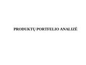 Produktų portfelio analizė 1 puslapis