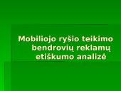 Reklama ir etika: mobiliojo ryšio bendrovės 8 puslapis