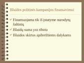 Rinkimų kampanijų ir politinių partijų finansavimas 9 puslapis