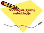 Sociologinių tyrimų metodologija