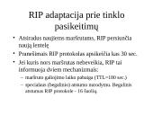 Statinis ir dinaminis maršrutizavimas. Dinaminio maršrutizavimo protokolas RIP 11 puslapis