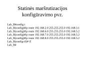 Statinis ir dinaminis maršrutizavimas. Dinaminio maršrutizavimo protokolas RIP 4 puslapis