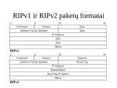 Statinis ir dinaminis maršrutizavimas. Dinaminio maršrutizavimo protokolas RIP 6 puslapis