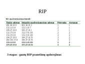 Statinis ir dinaminis maršrutizavimas. Dinaminio maršrutizavimo protokolas RIP 9 puslapis