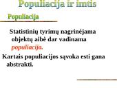 Statistinis stebėjimas: populiacija ir imtis 14 puslapis