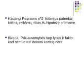 Statistinis tyrimas: "Organų donorystė" 19 puslapis