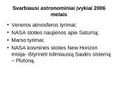 Svarbiausi astronominiai įvykiai 2006 metais