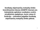 Sveikų mokyklų projektai. Stiprinančių mokyklų tinklas 16 puslapis