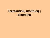 Tarptautinių institucijų dinamika